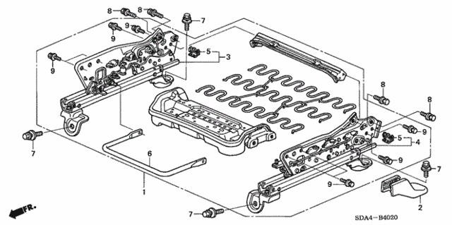 Front Seat Components (R.) (Manual Seat) (1) for 2003 Honda Accord #0