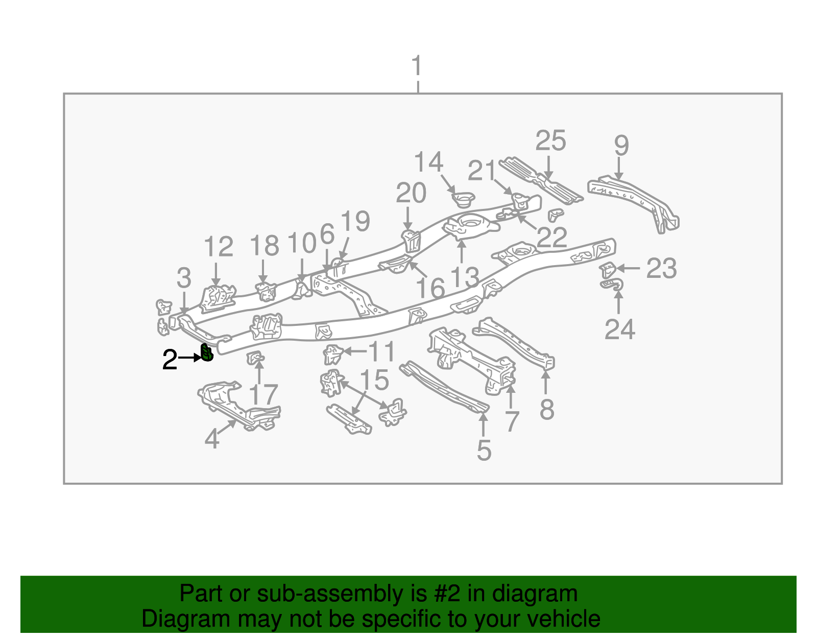 51144-60060 - Frame Assembly Gusset - 1998-2007 Toyota Land Cruiser ...
