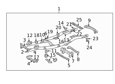 Frame & Components for 1998 Toyota Land Cruiser #0