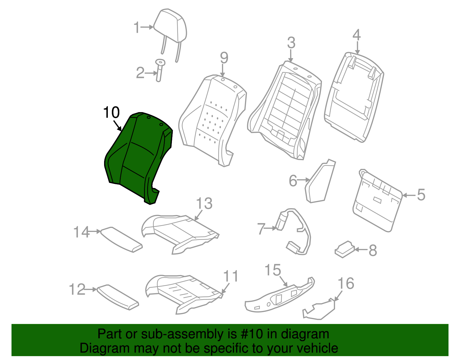 Seat Back Cover (52-10-7-247-323)