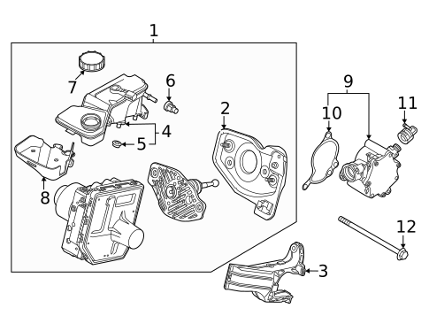 Master Cylinder - Components On Dash Panel for 2023 Volvo V60 #8