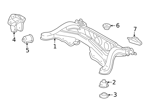 Suspension Mounting for 1999 Lexus RX300 #1