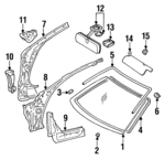6102120530 - : Outer Hinge Pillar for Toyota Image