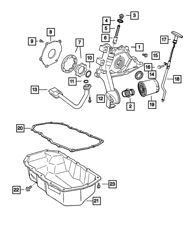 4781454AD - Engine 2.4L Four Cylinder: Engine Oil Pump for Mopar Image