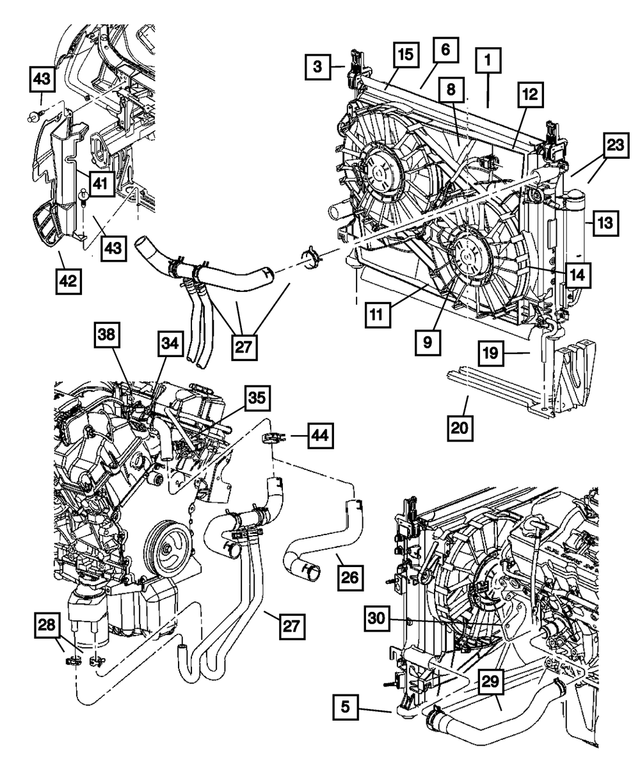 2AMR2767AA - Cooling: Engine Cooling Radiator for Chrysler: 300 | Dodge: Charger, Magnum Image