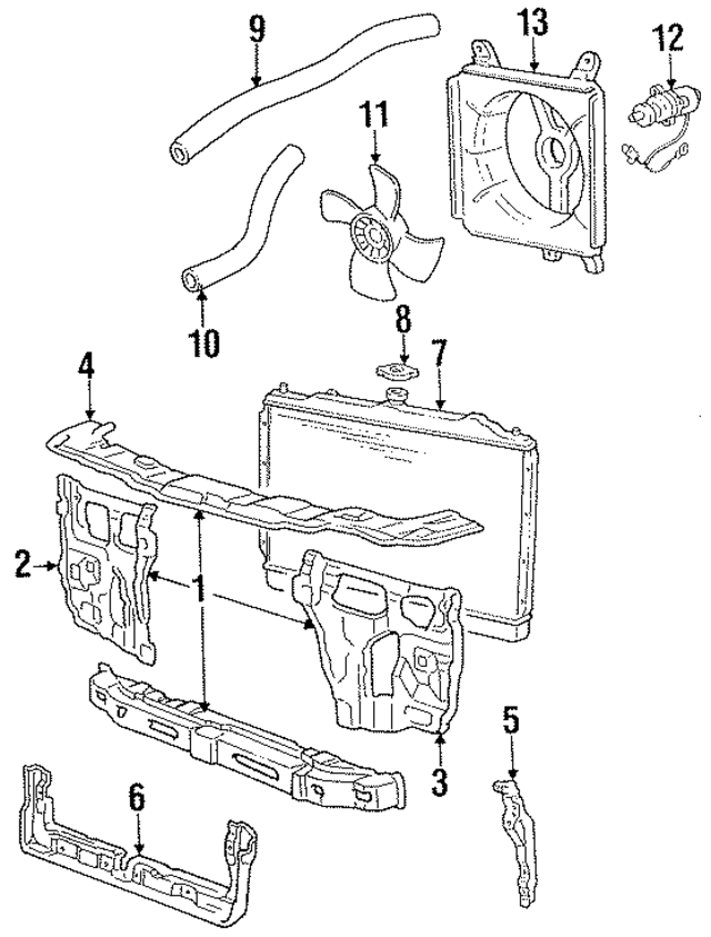 MB593513 - Cooling System: Radiator Support for Mopar Image