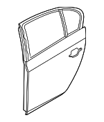 41009631832 - Body: Door Shell for BMW: 525i, 525xi, 528i, 528i xDrive, 528xi, 530i, 530xi, 535i, 535i xDrive, 535xi, 545i, 550i, M5 Image