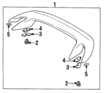 FD03519G7 - : Spoiler Assembly Gasket for Mazda: RX-7 Image