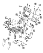 1AL981DVAA - : Recliner Seat Cover, Outboard for Chrysler: Town &amp; Country | Dodge: Grand Caravan Image