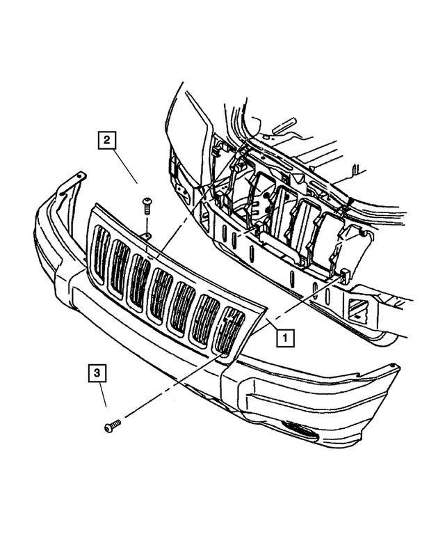 68039844AA - : Fascia Grille for Mopar Image
