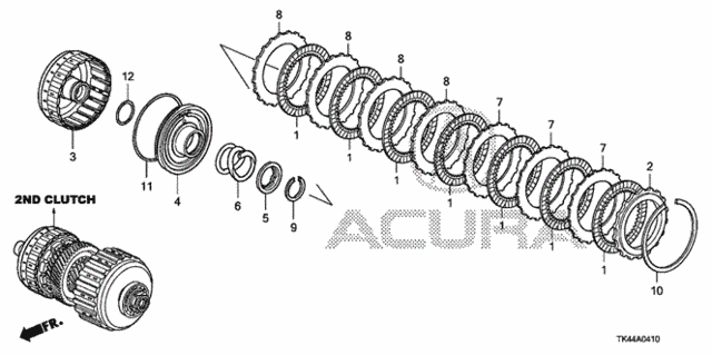 AT Clutch (2nd) (5AT) for 2011 Acura TL #0