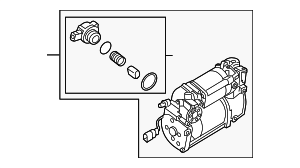 4G0616005D - Electrical: Air Suspension Compressor for Audi Image