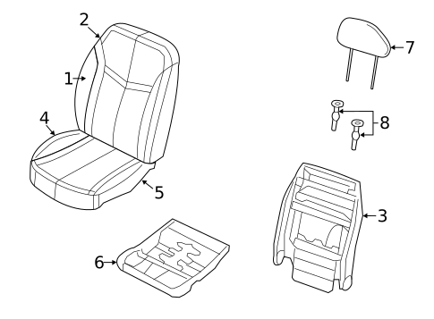 Front Seat Components for 2018 Dodge Journey #0
