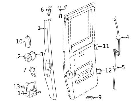 Cargo Door for 1996 Dodge B3500 #2