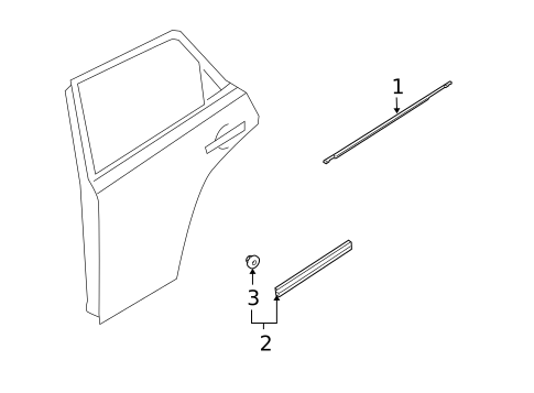 Exterior Trim - Rear Door for 2006 INFINITI FX35 #0