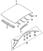 MB907910 - Body: Roof for Dodge: Colt Image