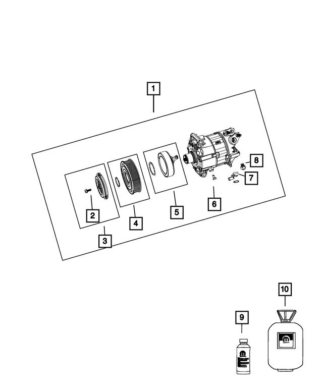 68382275AC - Air Conditioners and Heaters: Air Conditioning Compressor for Mopar Image image