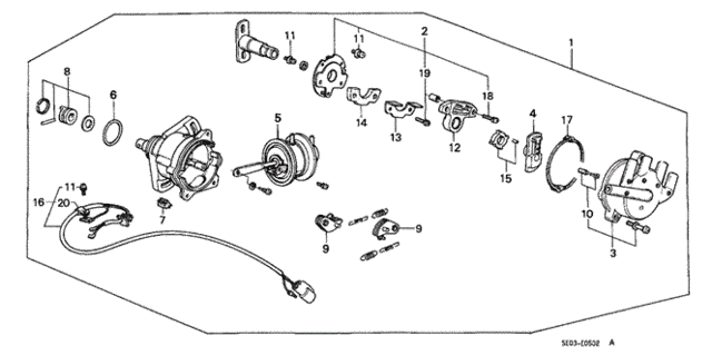 Distributor (Carb.) (Hitachi) for 1988 Honda Accord #0