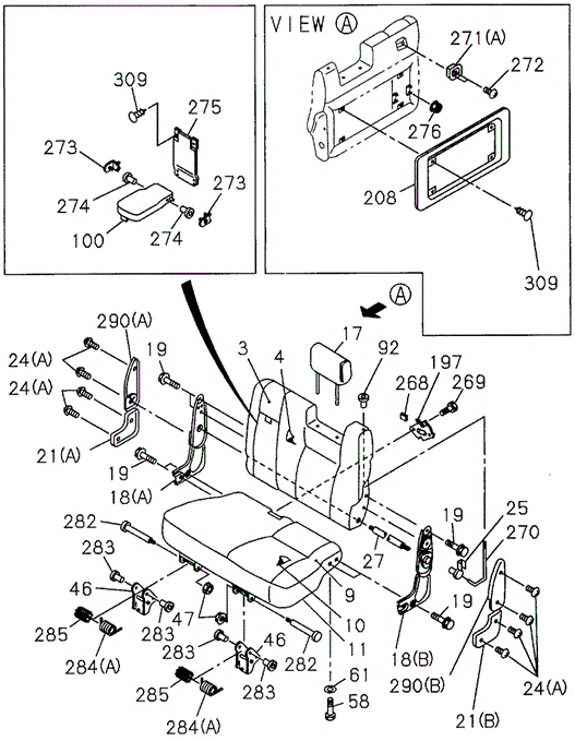 Rear Seat (L.) for 1997 Acura SLX #0
