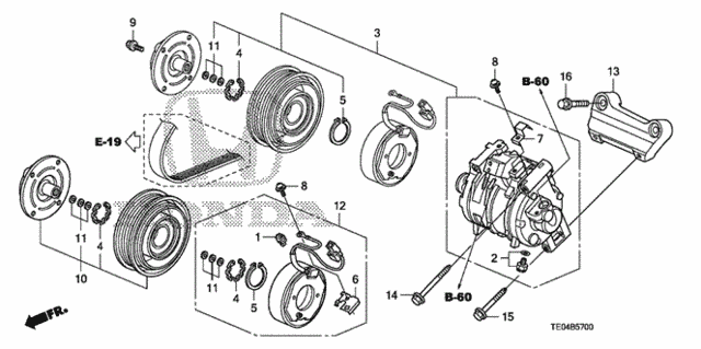 A/C Compressor (L4) for 2010 Honda Accord #0