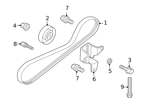 Belts & Pulleys for 2007 Mitsubishi Endeavor #0