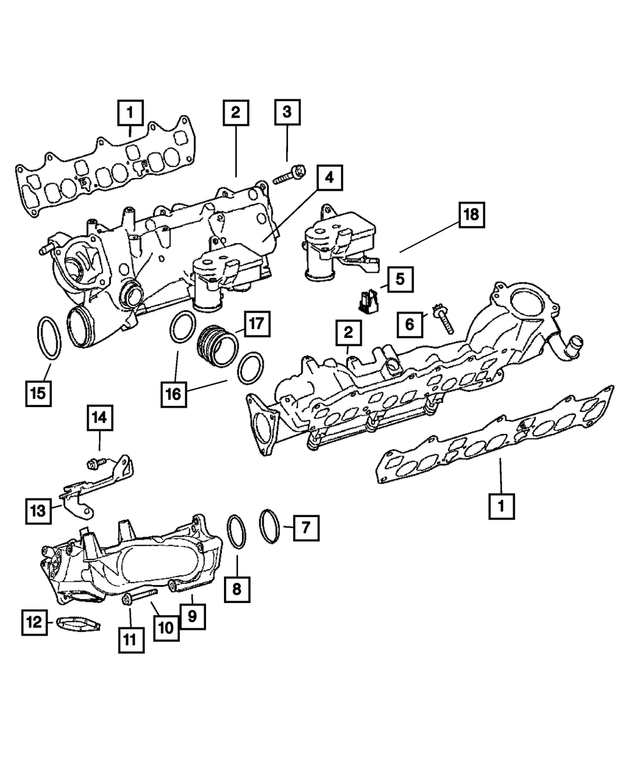 68064296AA - : Intake Manifold Plenum, Right for Mopar Image