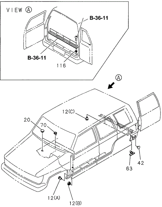 Floor Panel Grommets for 1997 Acura SLX #0
