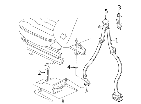 Seat Belt for 2003 Chevrolet Venture #1