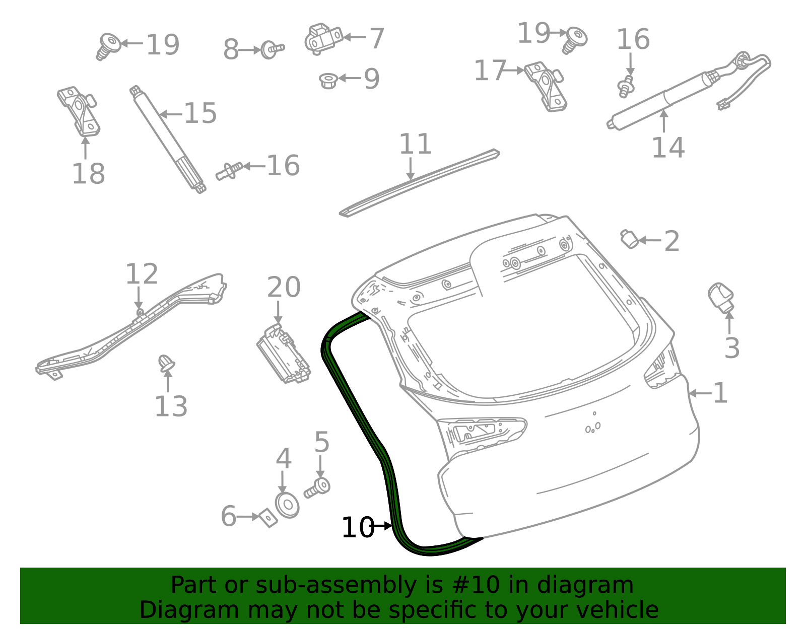 42708695 - High-Quality Weatherstrip for 2020-2026 Buick Encore GX ...