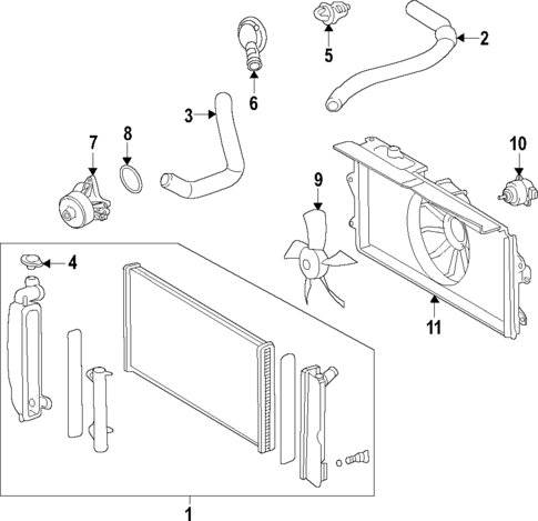 Cooling System for 2008 Toyota Corolla #0