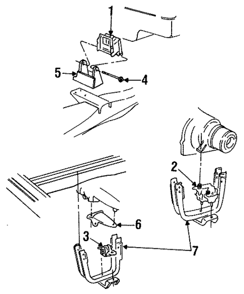 Engine & Trans Mounting for 1993 Dodge B250 #0