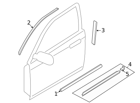 Exterior Trim - Front Door for 2010 Mazda 5 #0
