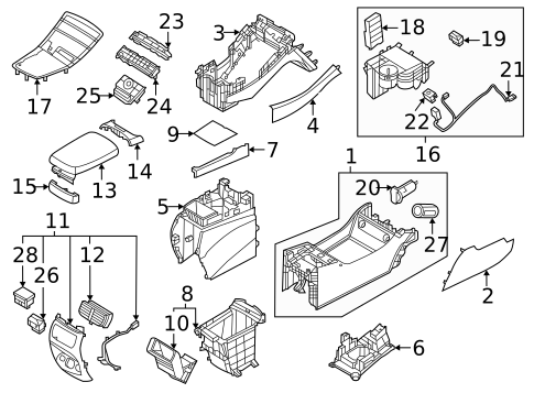 Console for 2022 Hyundai Santa Fe #0