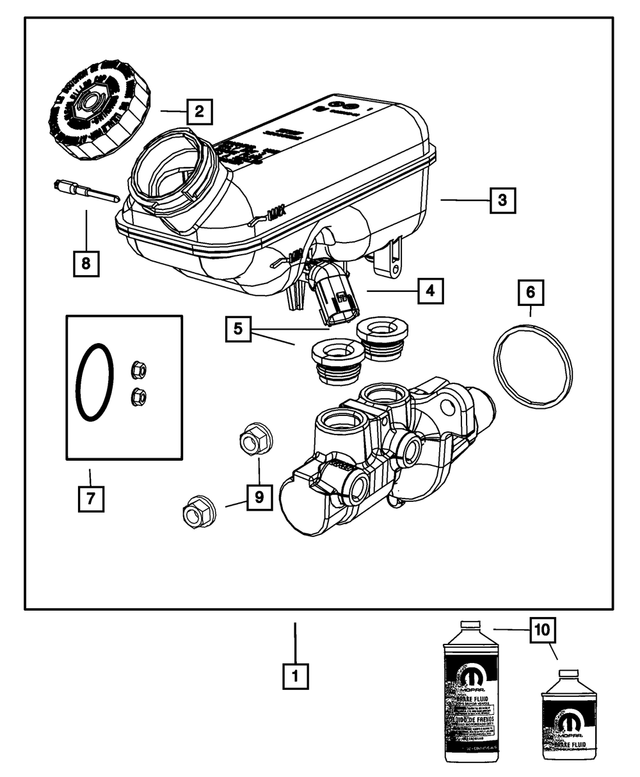 68002154AB - Brakes: Brake Master Cylinder Reservoir for Mopar Image image