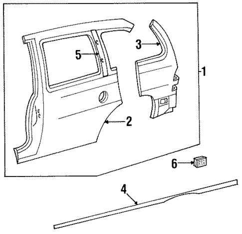Side Panel & Components for 1995 Ford Windstar #0
