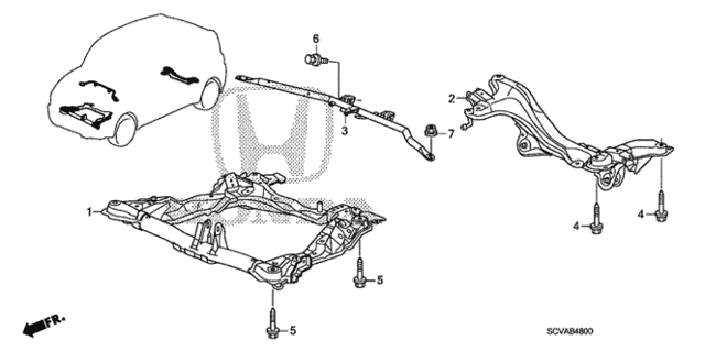 Front Sub Frame - Cross Beam for 2010 Honda Element #0