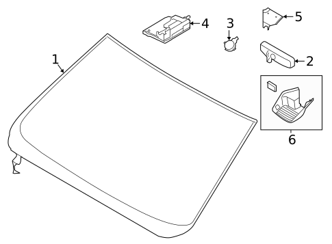 Glass - Windshield for 2023 Ford Ranger #0