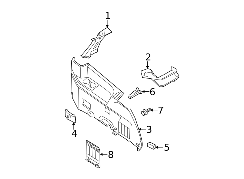 Interior Trim - Side Panel for 2006 Nissan Quest #0