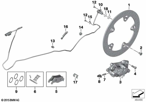 Rear Wheel Brake for 2008 BMW-Motorrad K 1200 R #0