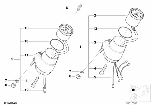 Instrument Cluster for 1989 BMW-Motorrad R 100 GS #2
