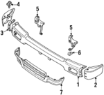 5254389101 - Body: Face Bar Seal for Toyota: 4Runner, Pickup Image