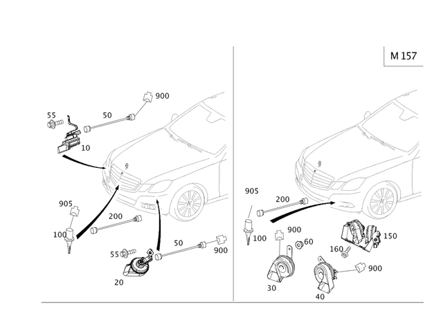 2045420120 - Electrical Equipment and Instruments: Horn for Mercedes-Benz: C250, C300, C350, CLS400, CLS550, CLS63 AMG, CLS63 AMG S, E250, E350, E400, E550, GLK250, GLK350 Image image