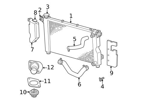 Radiator & Components for 2002 Dodge Caravan #0