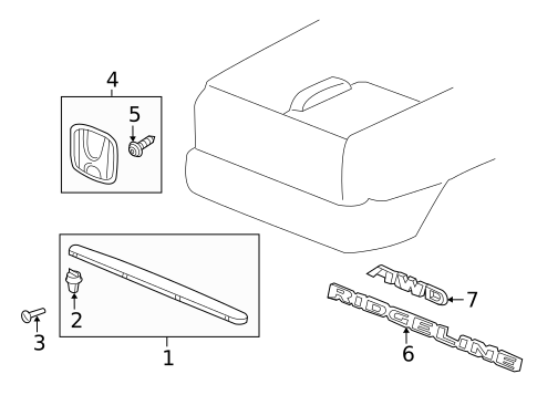 Exterior Trim - Tail Gate for 2019 Honda Ridgeline #0