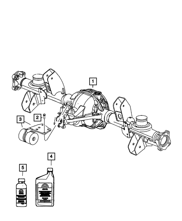 « 52114837AA – Rear Axle; Corporate 213 MM; Differential and Drive Line : Arrière Complet Ensemble D'essieu pour Mopar Image »