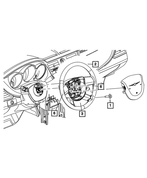 Steering Wheel for 2008 Chrysler Sebring #0