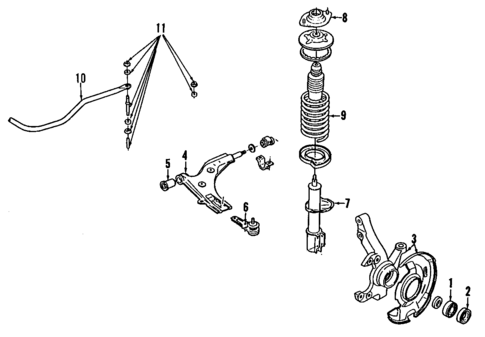 Front Suspension for 1989 Mercury Tracer #0