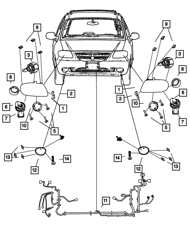 « 4869040AC –  : Projecteur Cablage pour Mopar Image »