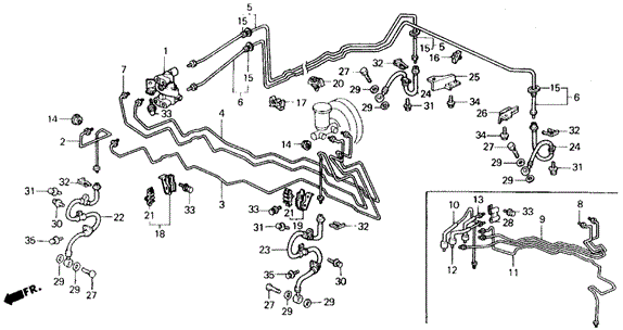 Brake Lines for 1990 Honda Prelude #0