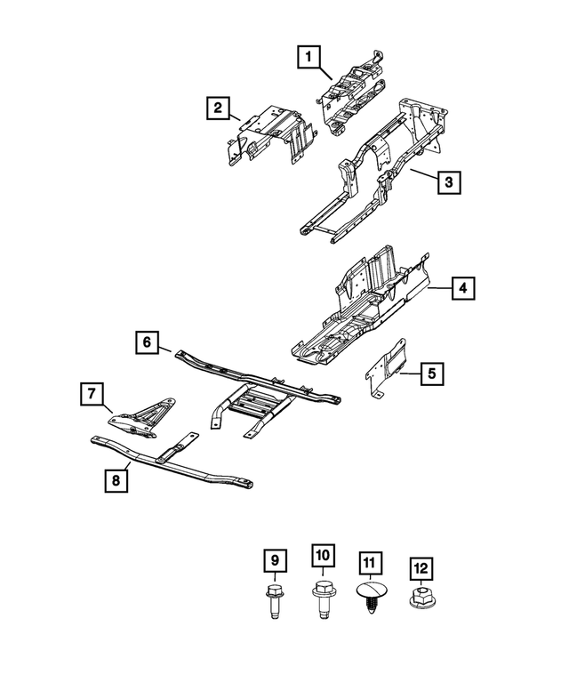 « 68604804AA – Frame, Bumper and Fascia : Avant Plaque De Protection De D pour Mopar Image »